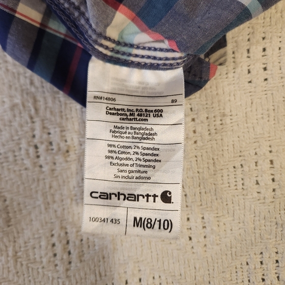 Carhartt Multicolor Plaid Women's Button Down Shirt Size Medium - Picture 8 of 8